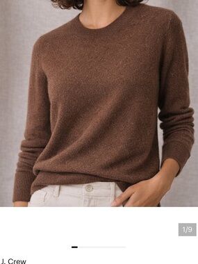XL J Crew Cashmere classic-fit crewneck sweater BA400 brown